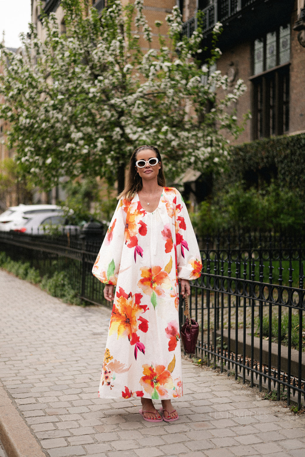 Brigitte maxi dress flowers
