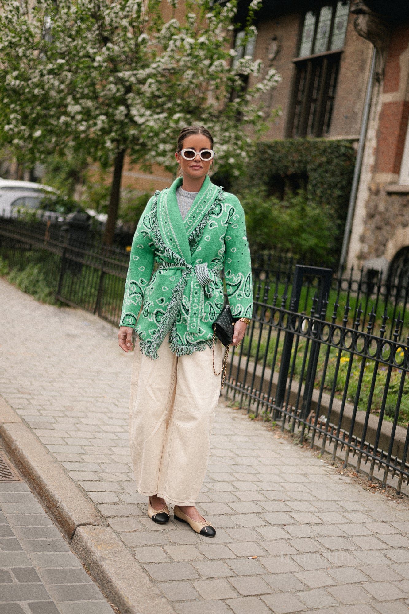 Lori LS knitted cardigan green