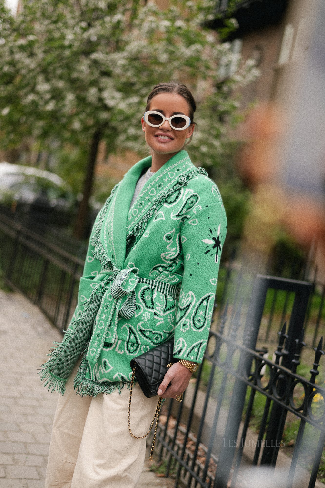 Lori LS knitted cardigan green