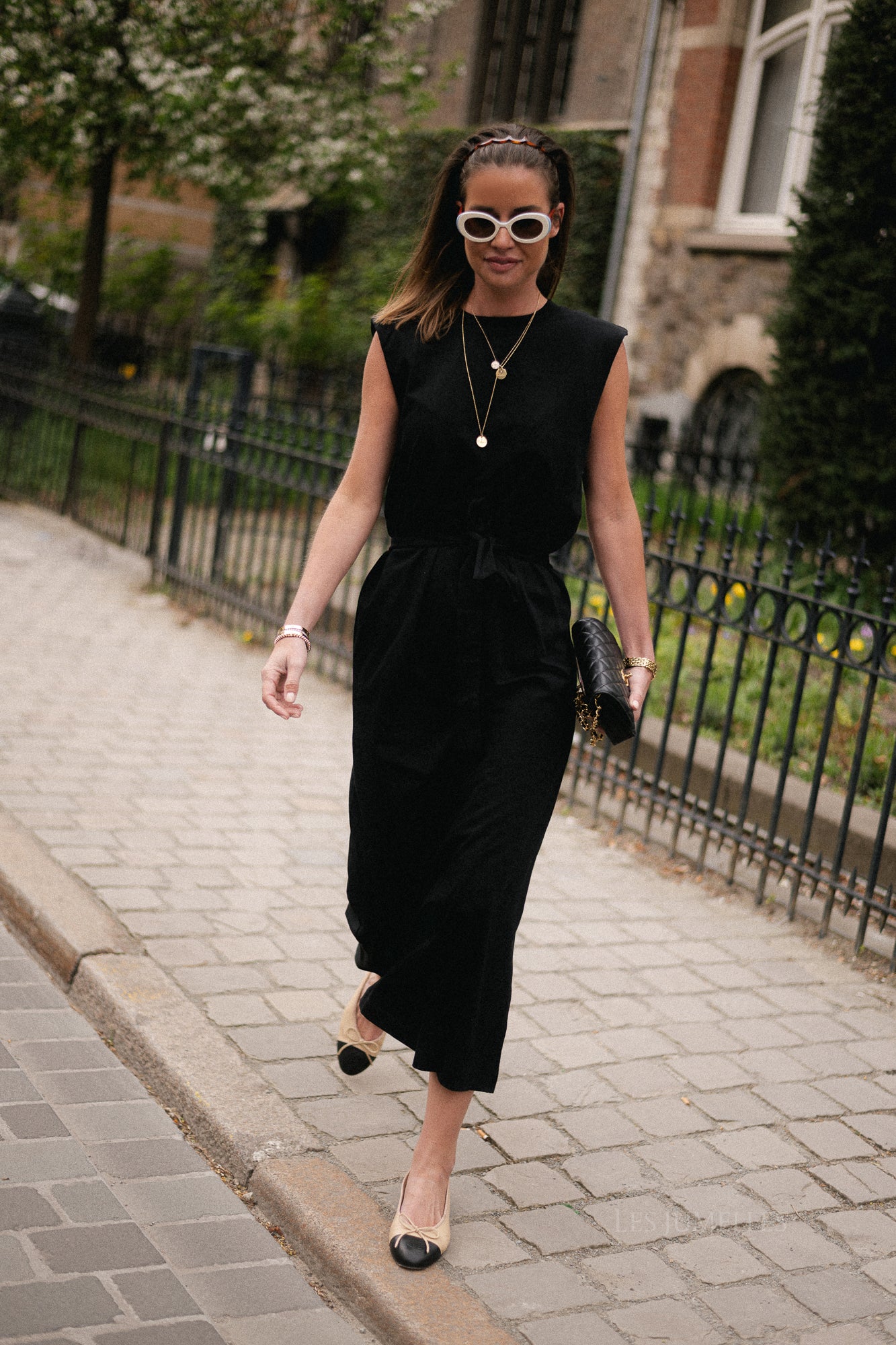 SLFHalley shoulderpad ankle dress black