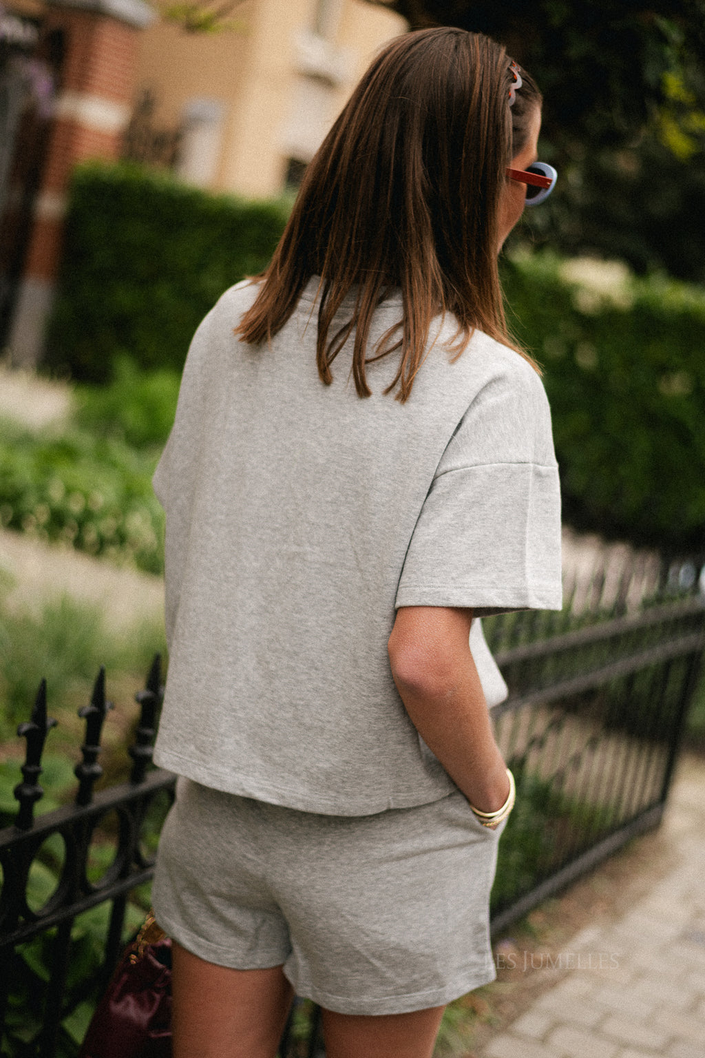 PCChilly summer HW shorts light grey melange