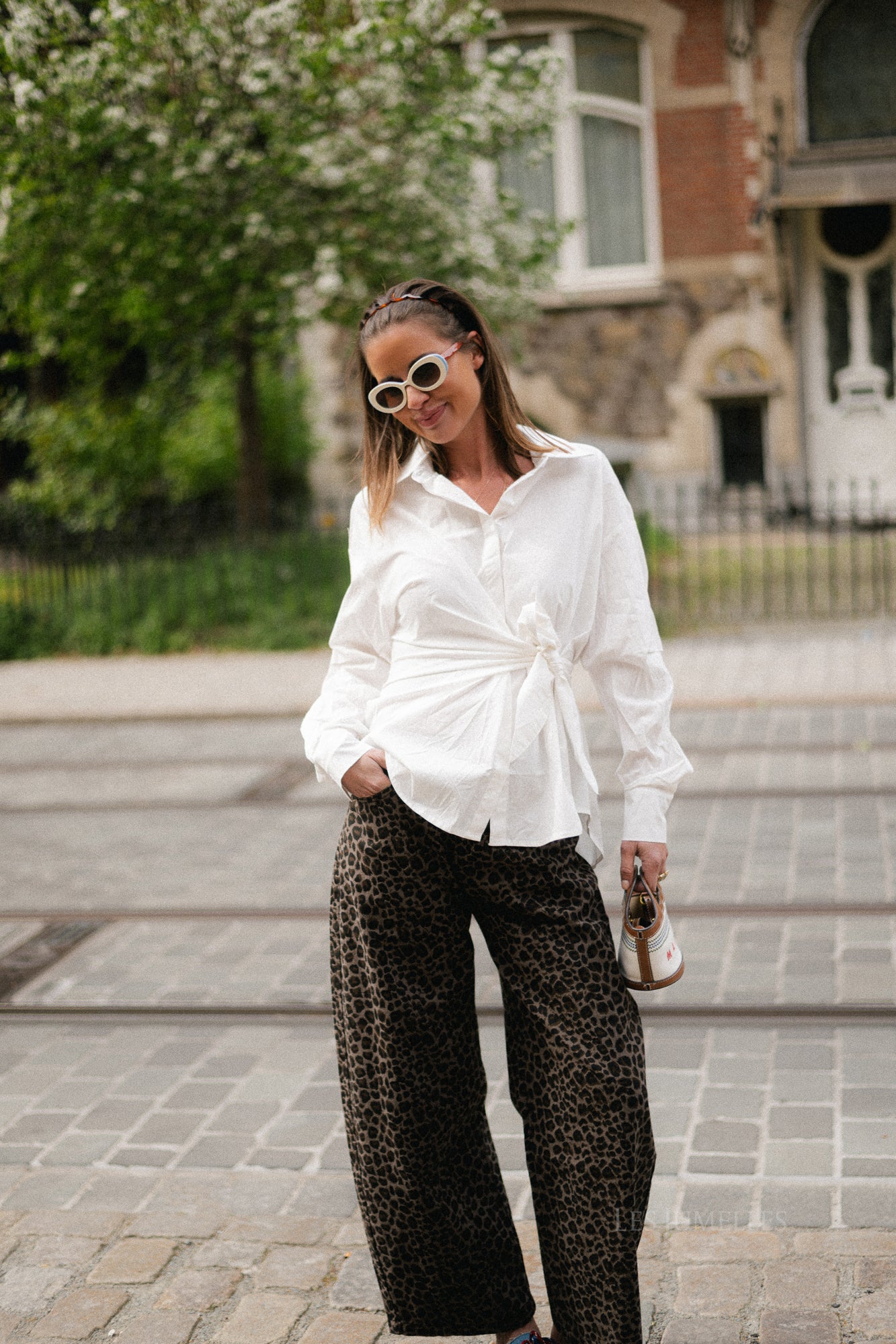 Alix tied blouse white