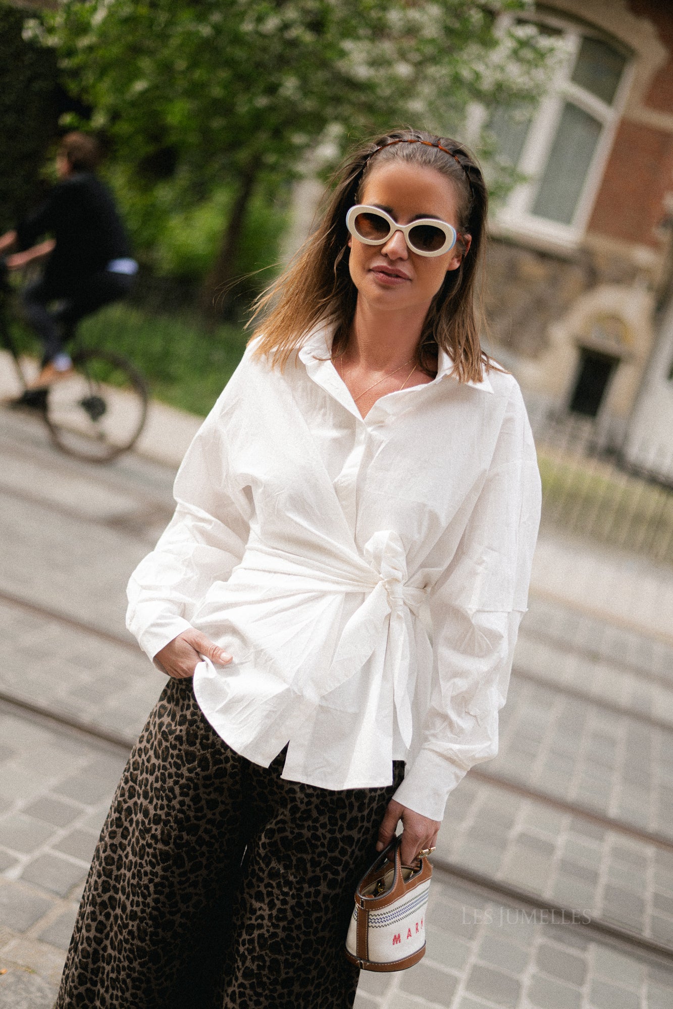 Alix tied blouse white