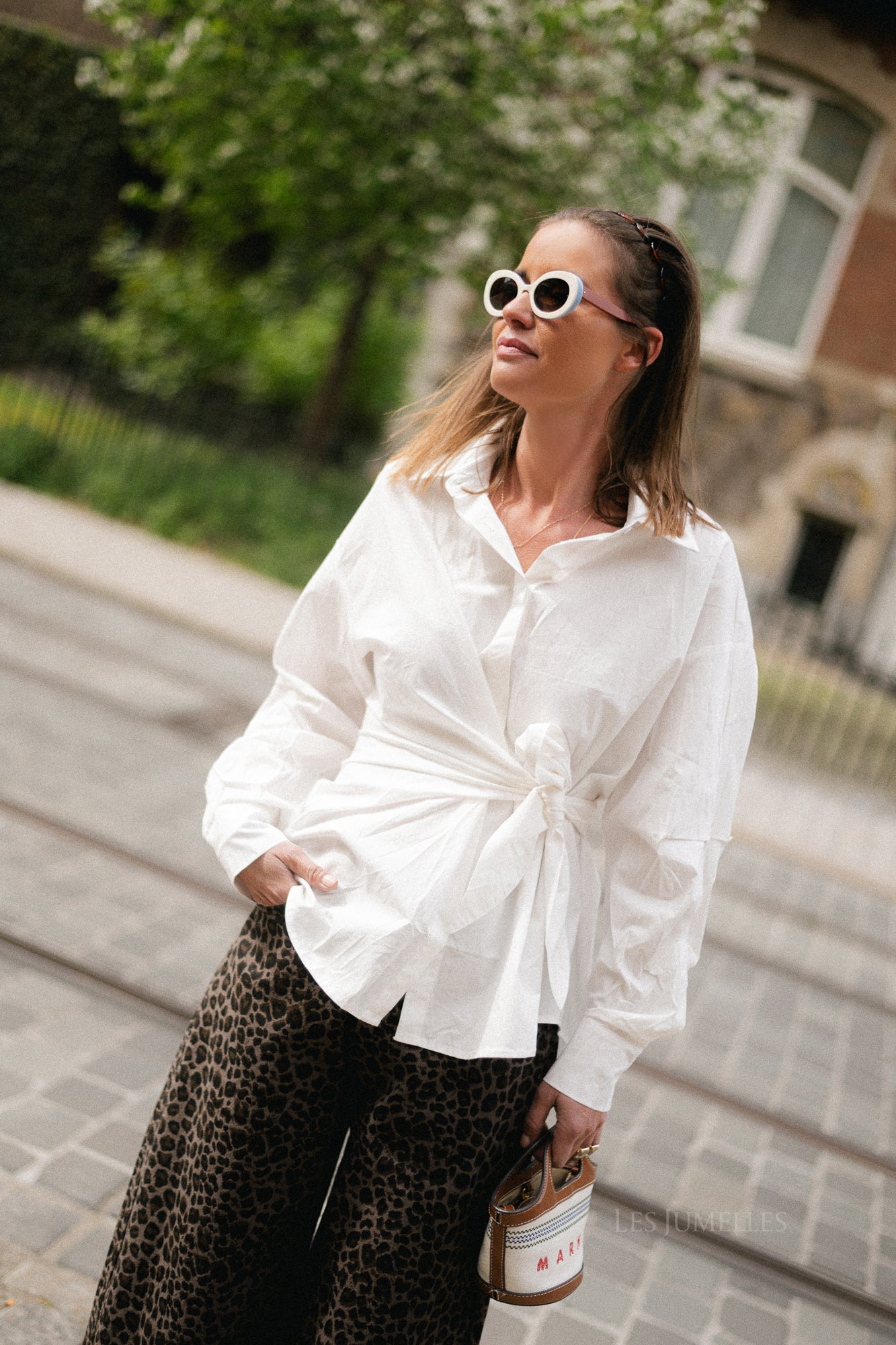 Alix tied blouse white