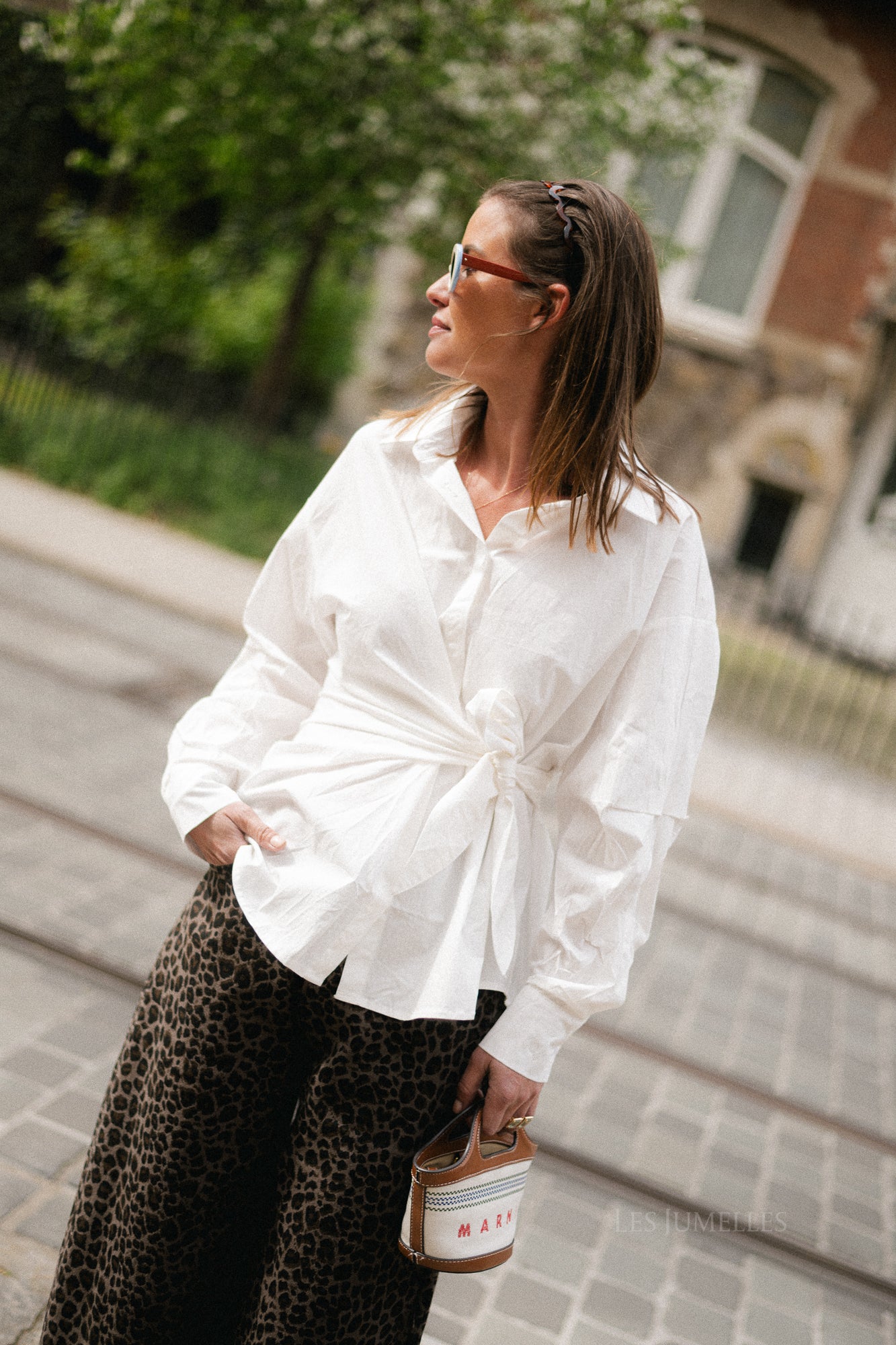 Alix tied blouse white