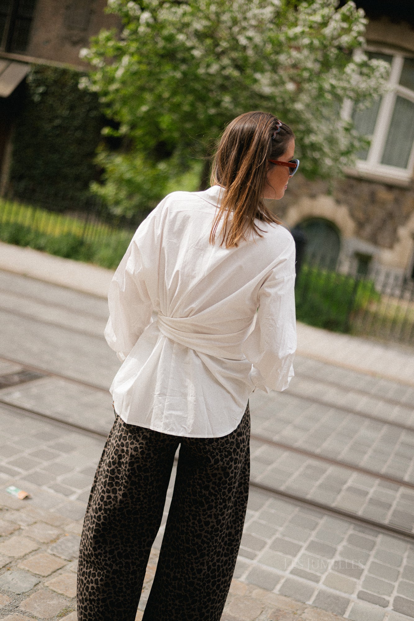 Alix tied blouse white