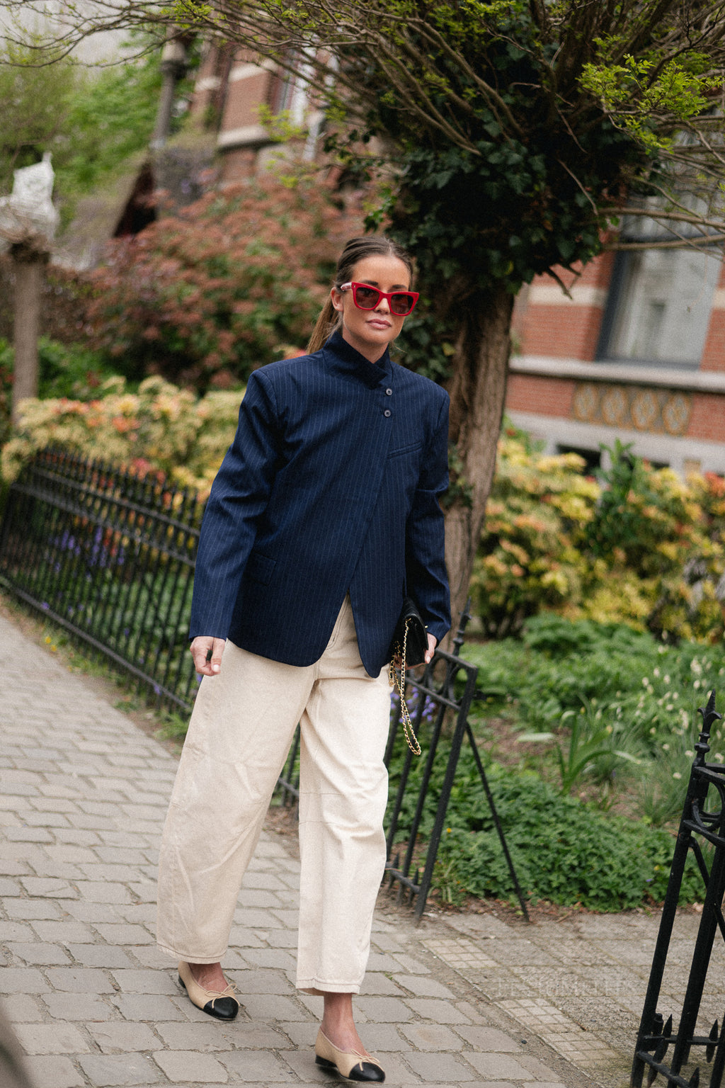 Igone blazer - navy pinstripe