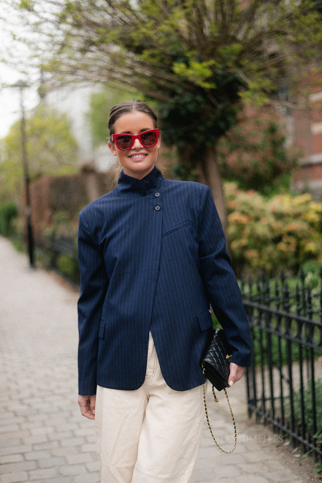 Igone blazer - navy pinstripe