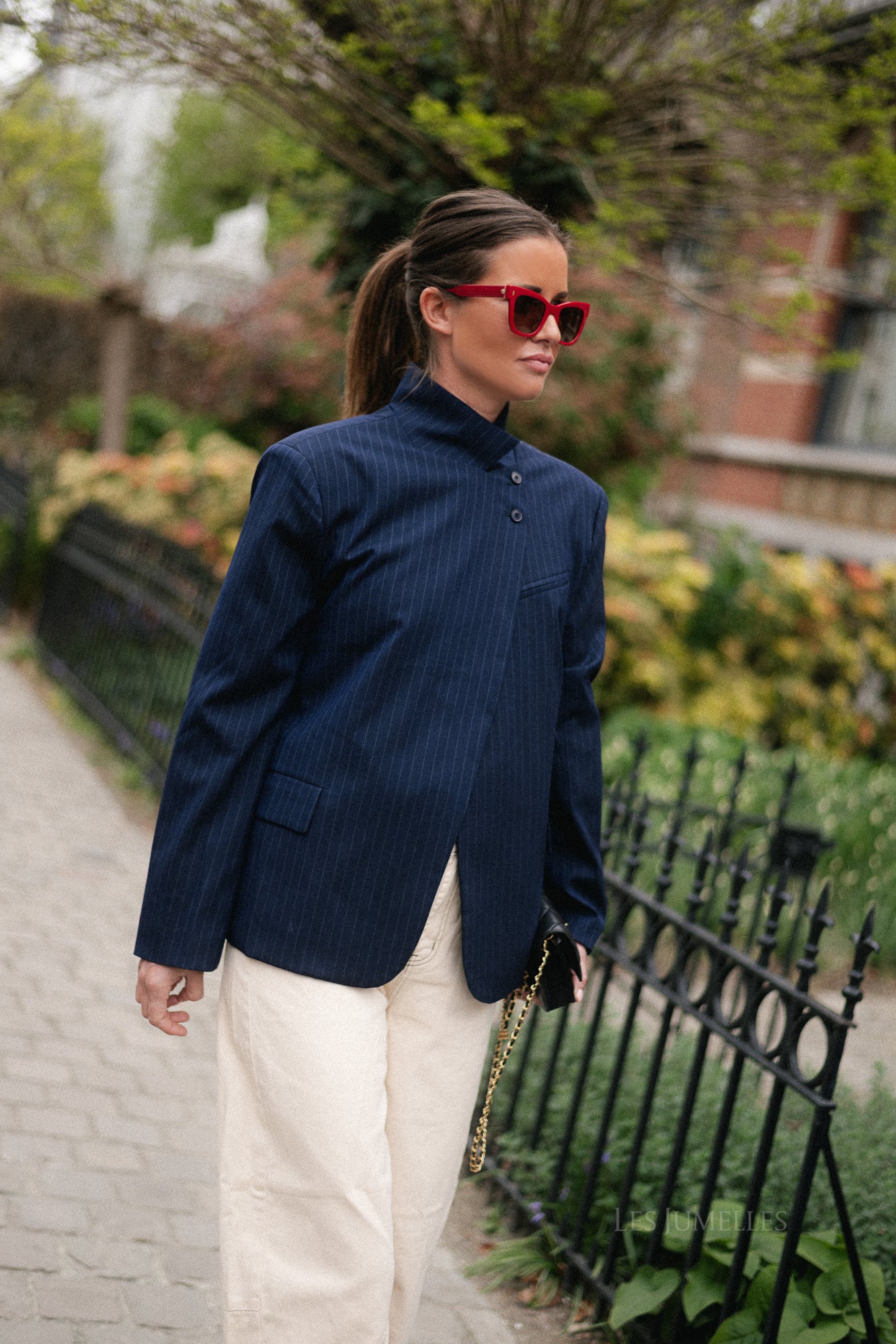 Igone blazer - navy pinstripe