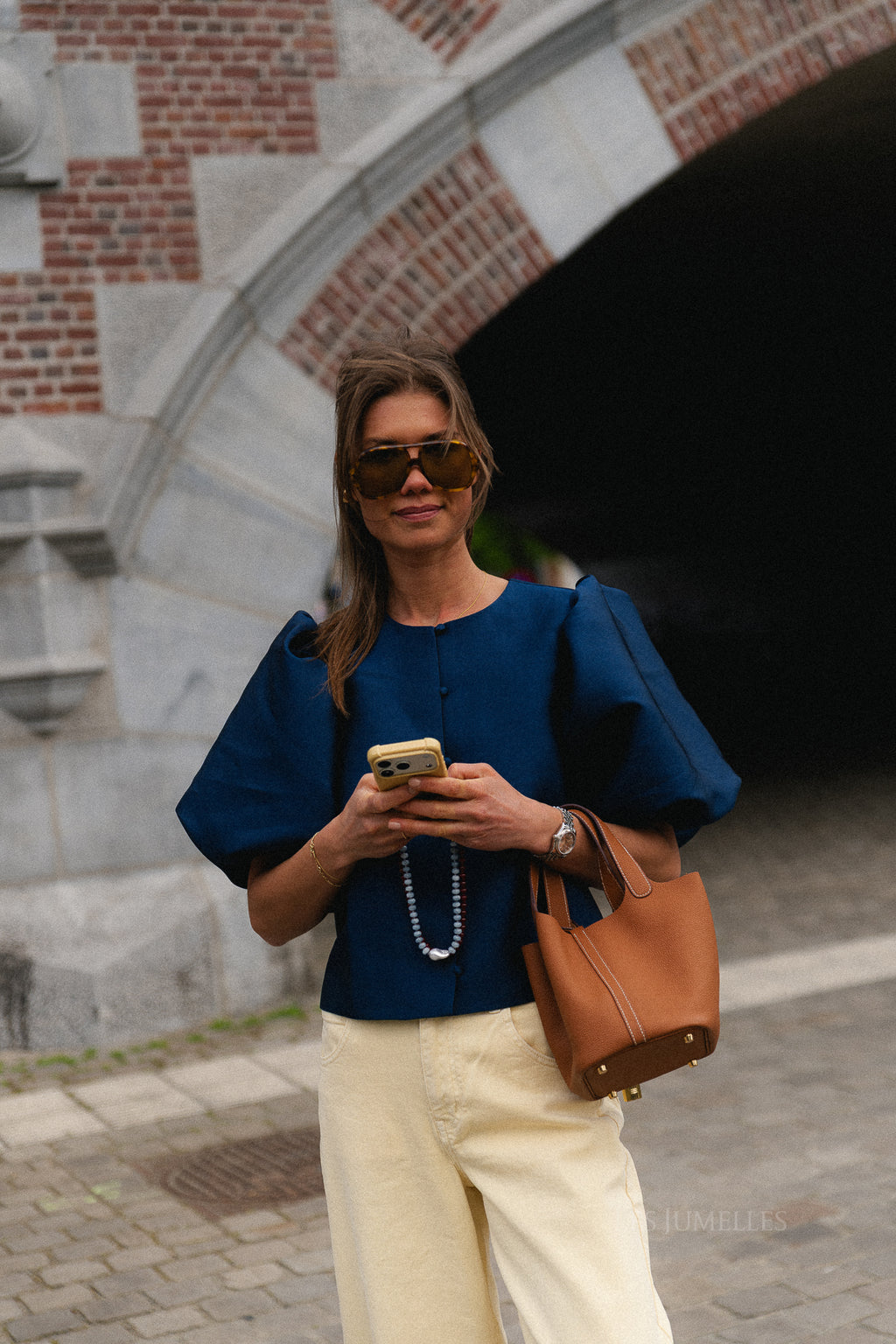 Charlotte blouse navy