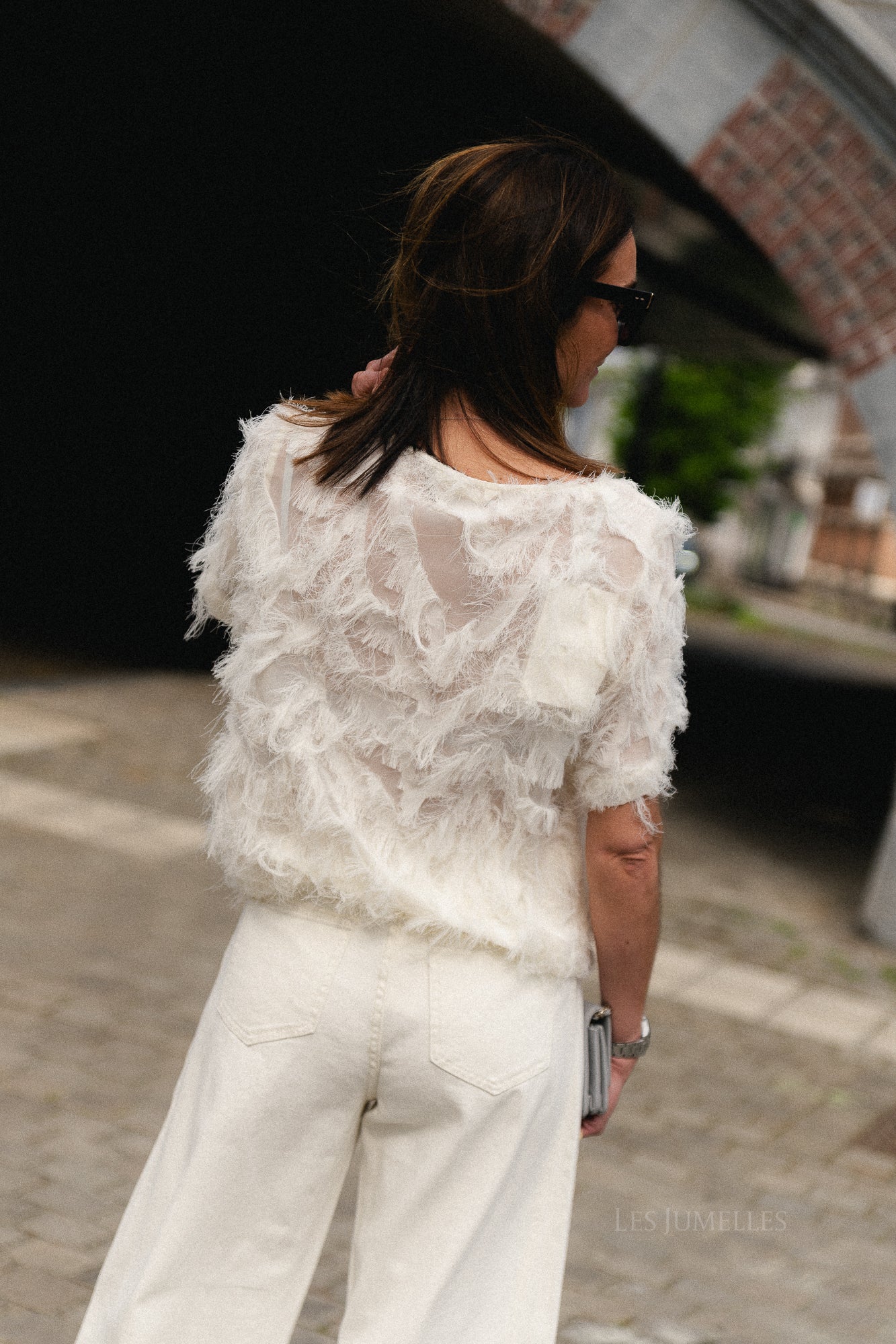 SLFMyline SS boat neck top egret