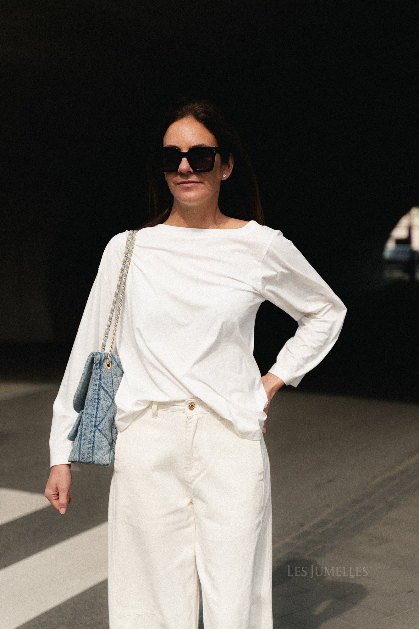 Tamsin long sleeve top ecru