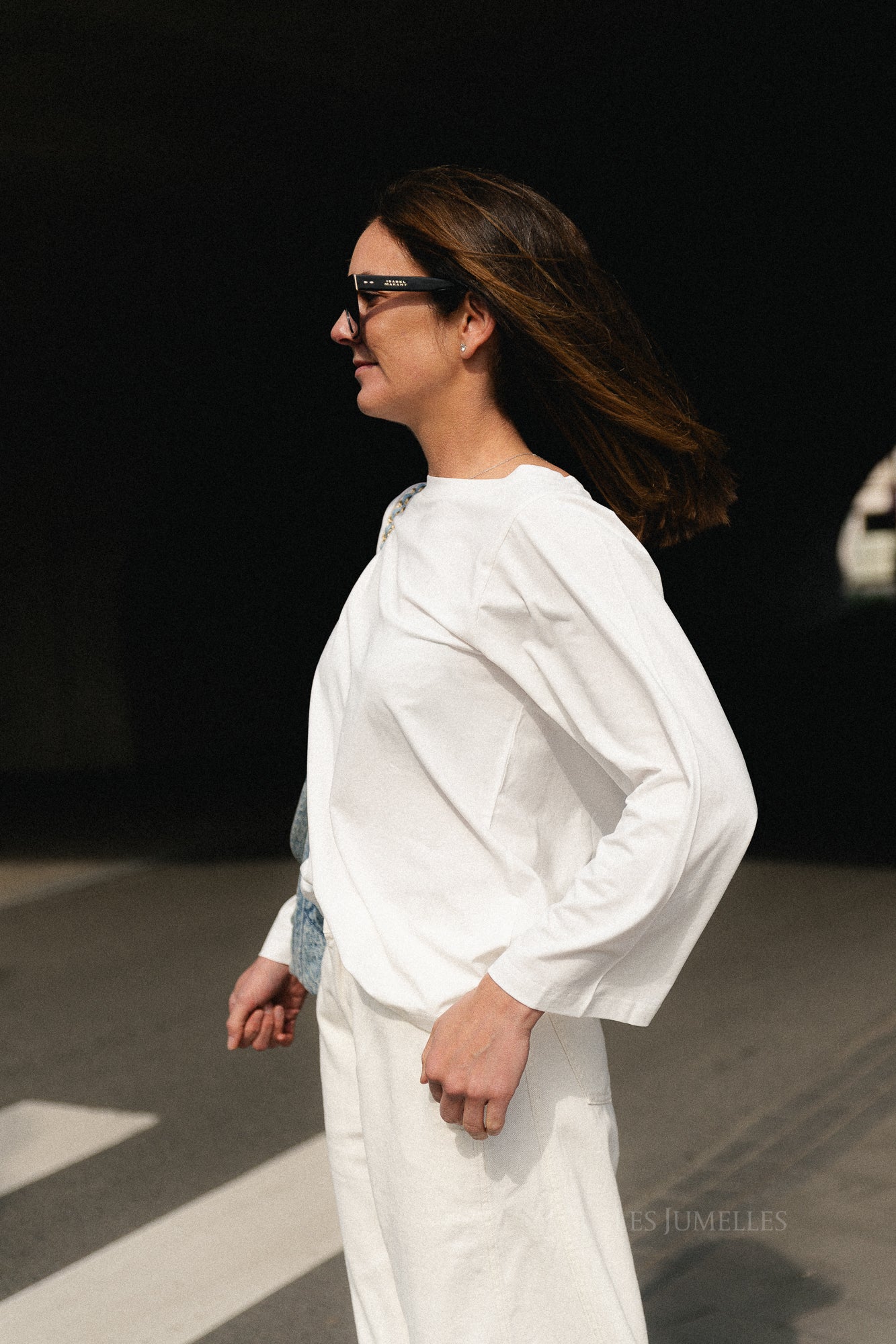 Tamsin long sleeve top ecru