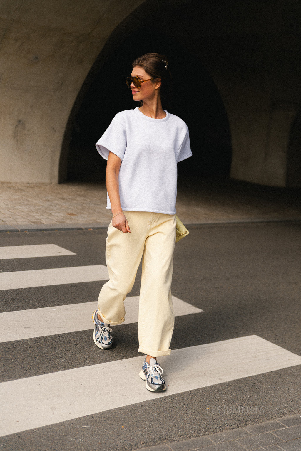 Joya SS sweatshirt light grey melange