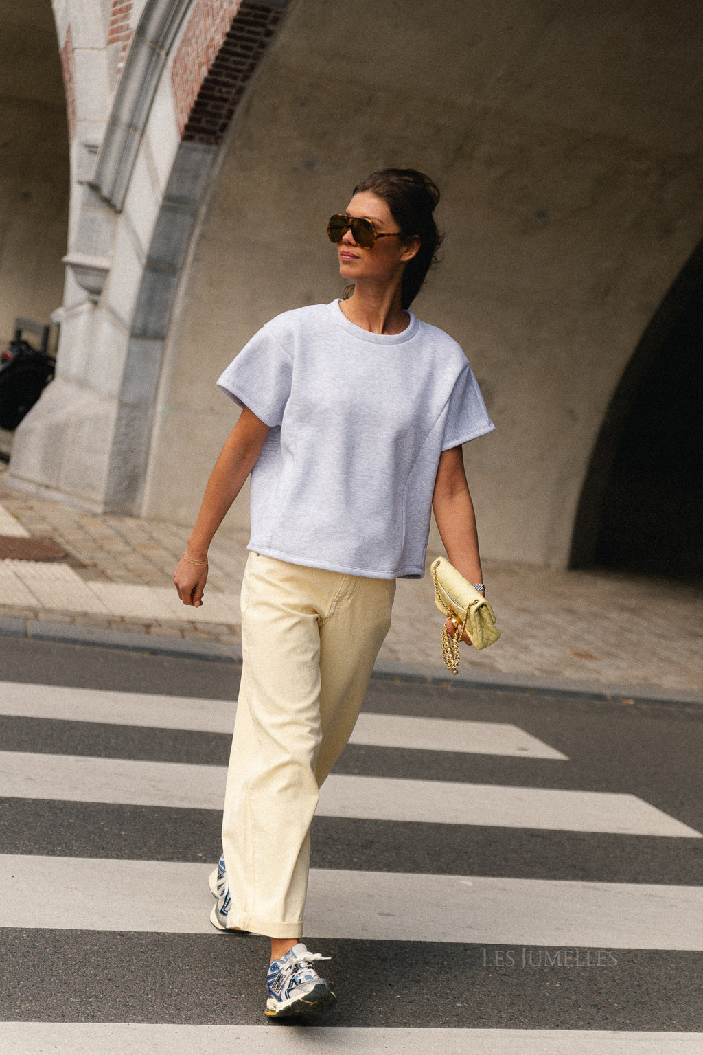 Joya SS sweatshirt light grey melange