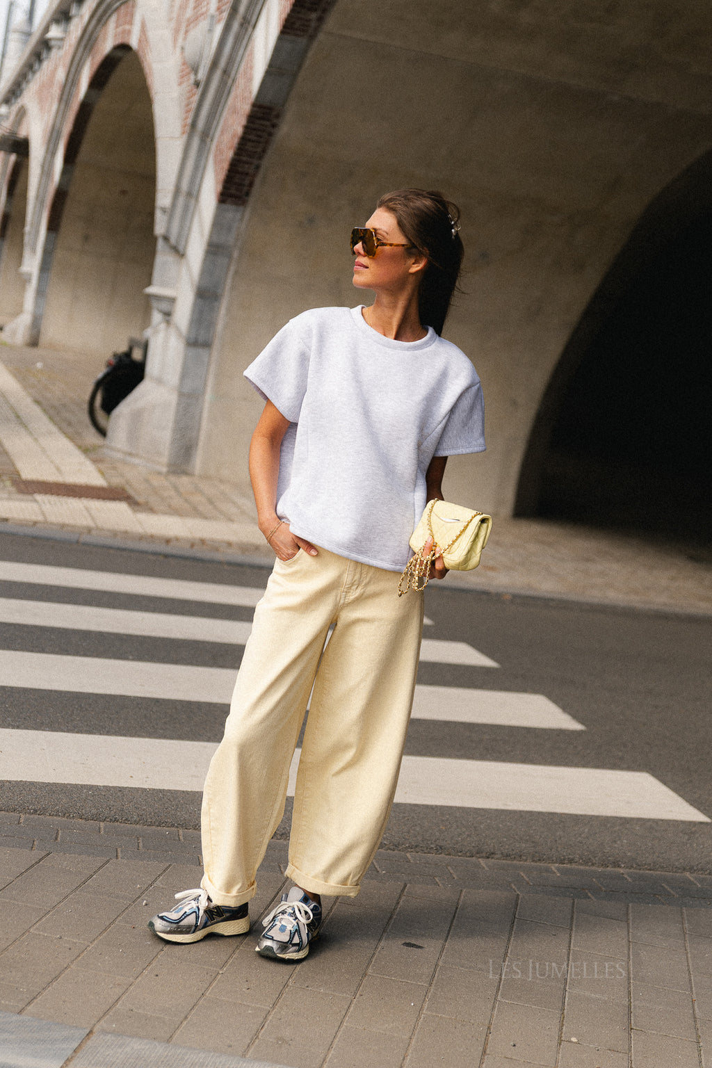 Joya SS sweatshirt light grey melange