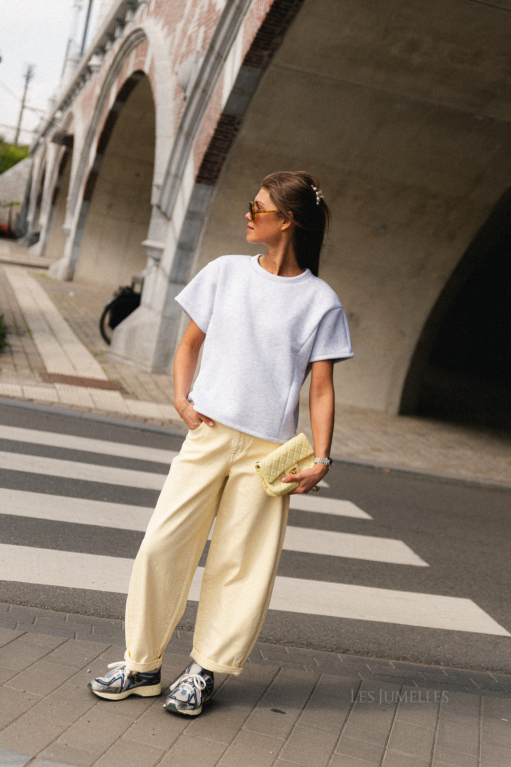 Joya SS sweatshirt light grey melange