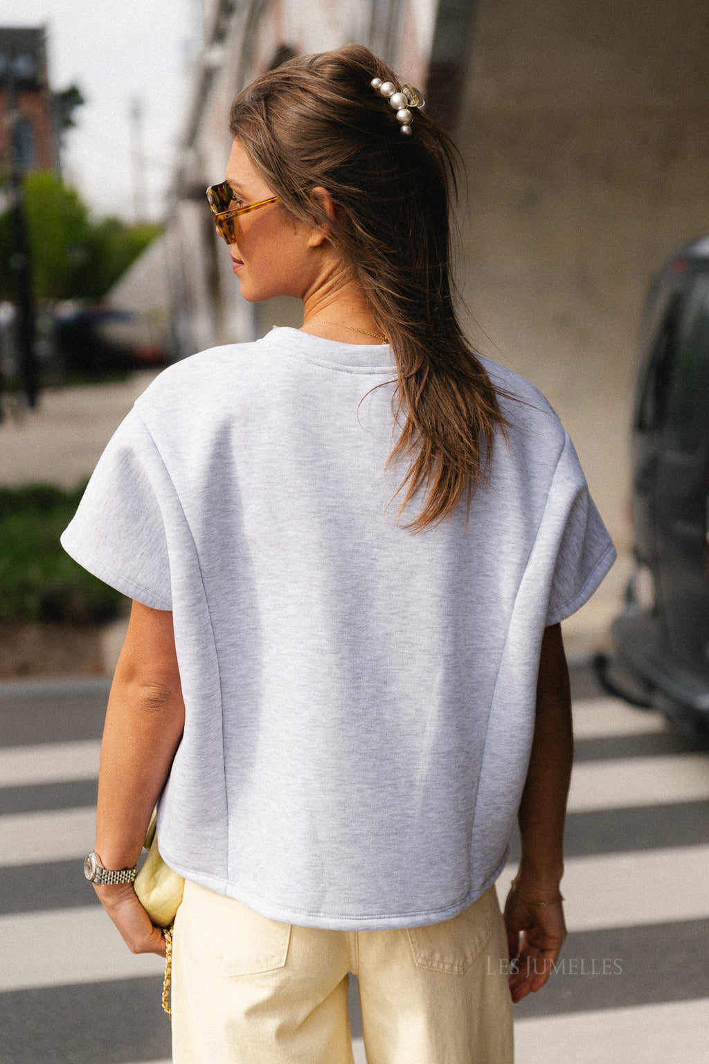 Joya SS sweatshirt light grey melange