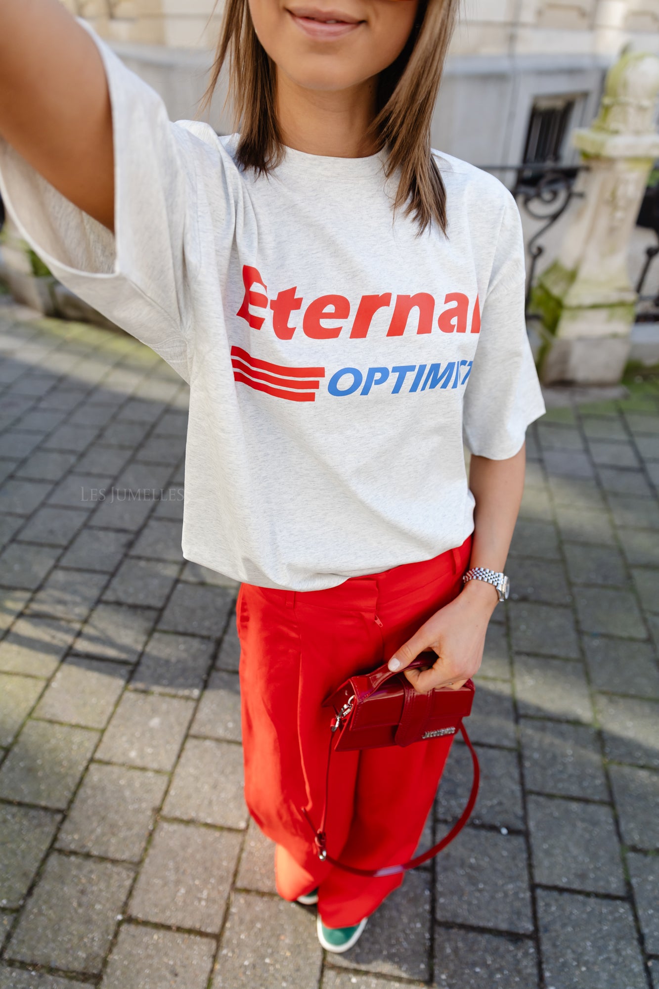 Eternal optimist t-shirt grey melange
