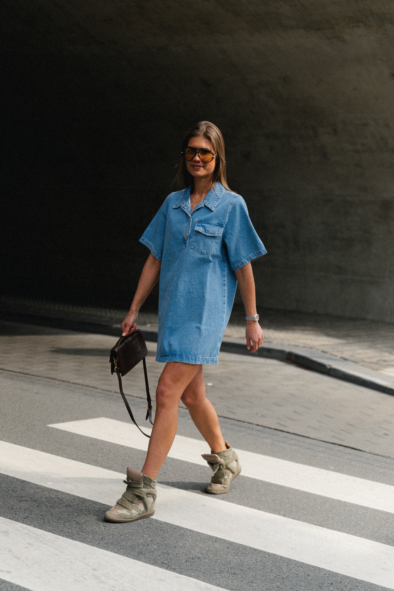 Asta denim dress light blue