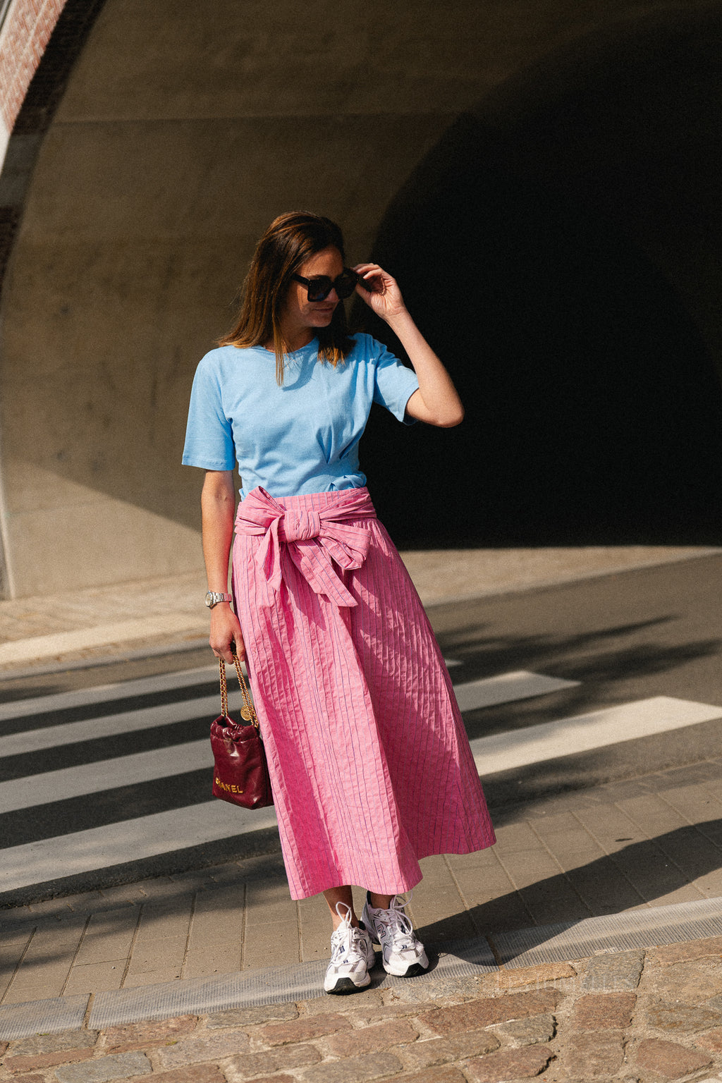 YASMellow HW long skirt rose violet