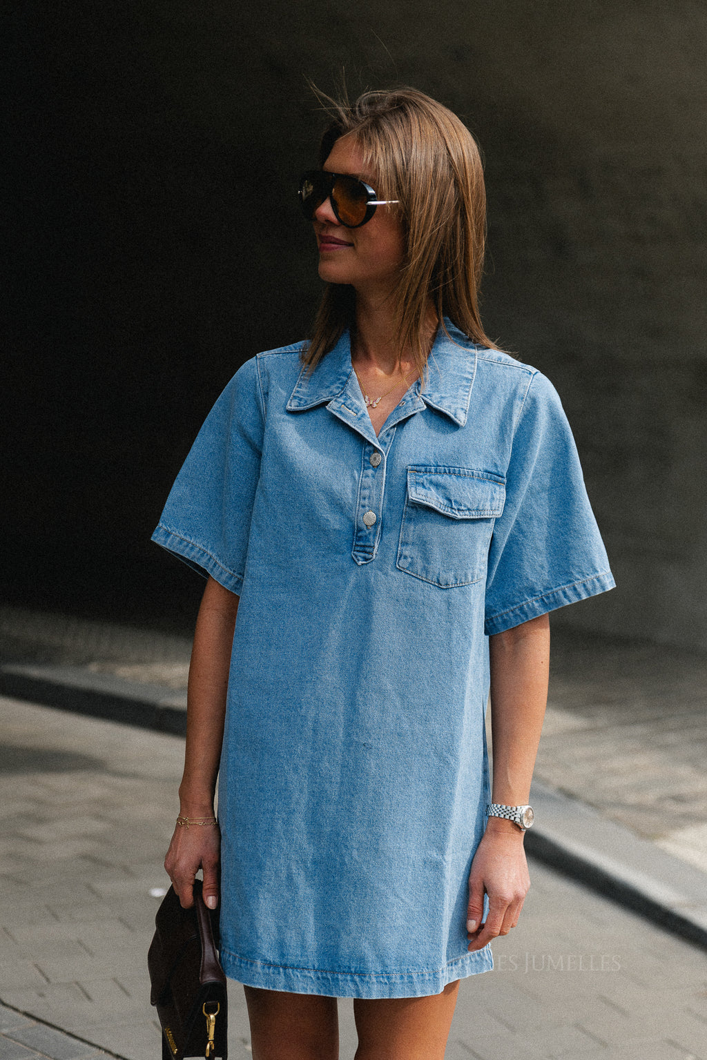 Asta denim dress light blue