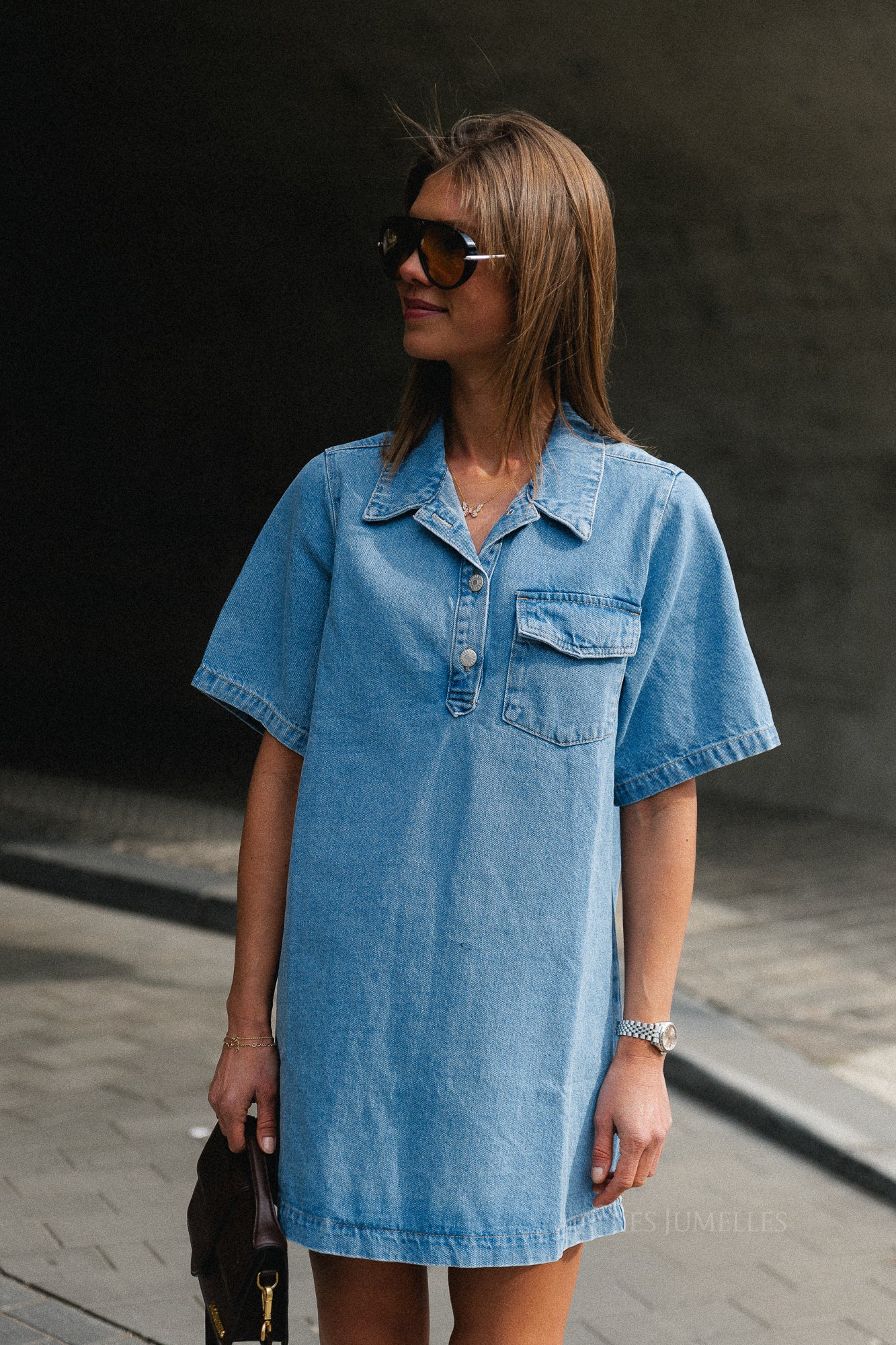 Asta denim dress light blue