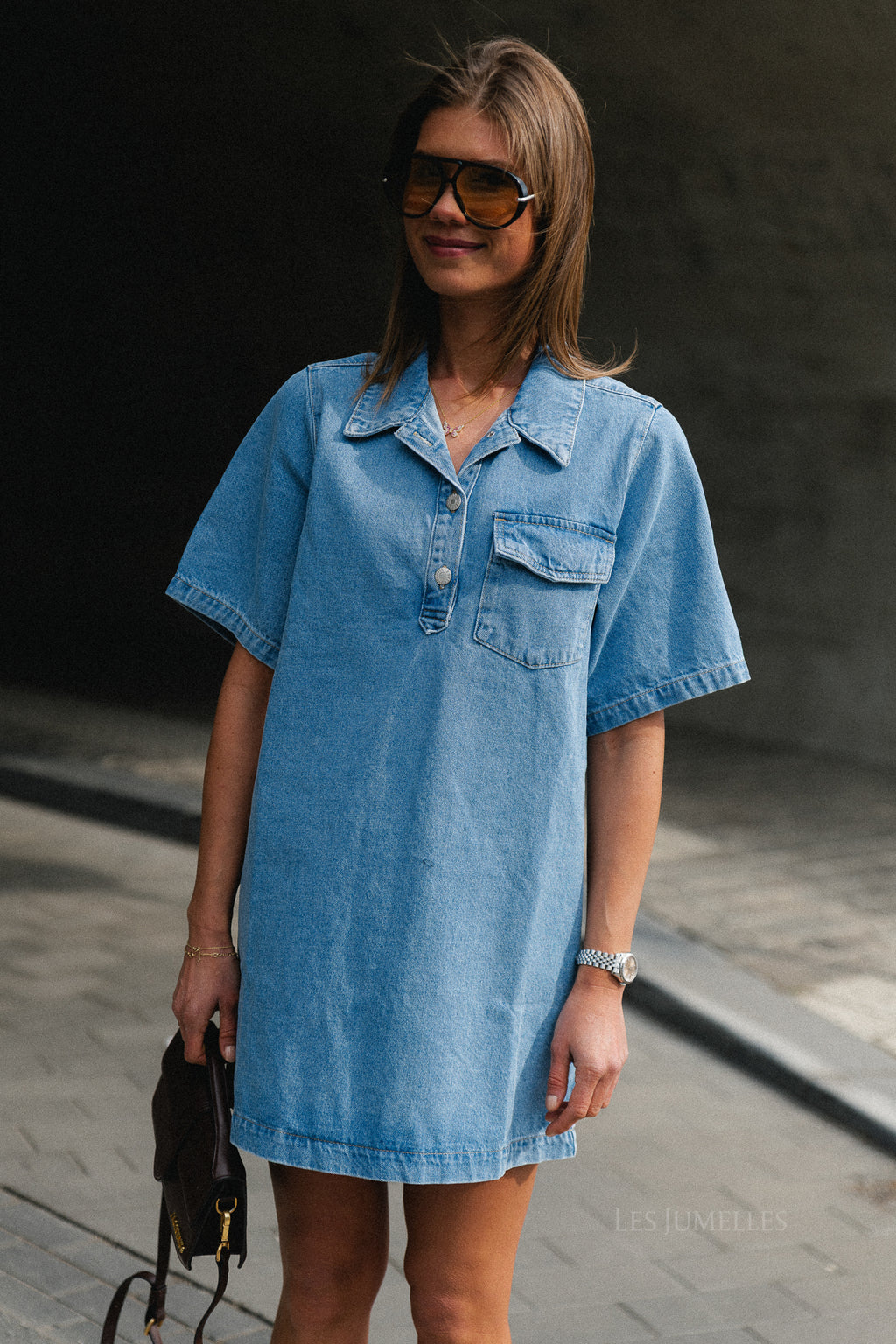 Asta denim dress light blue