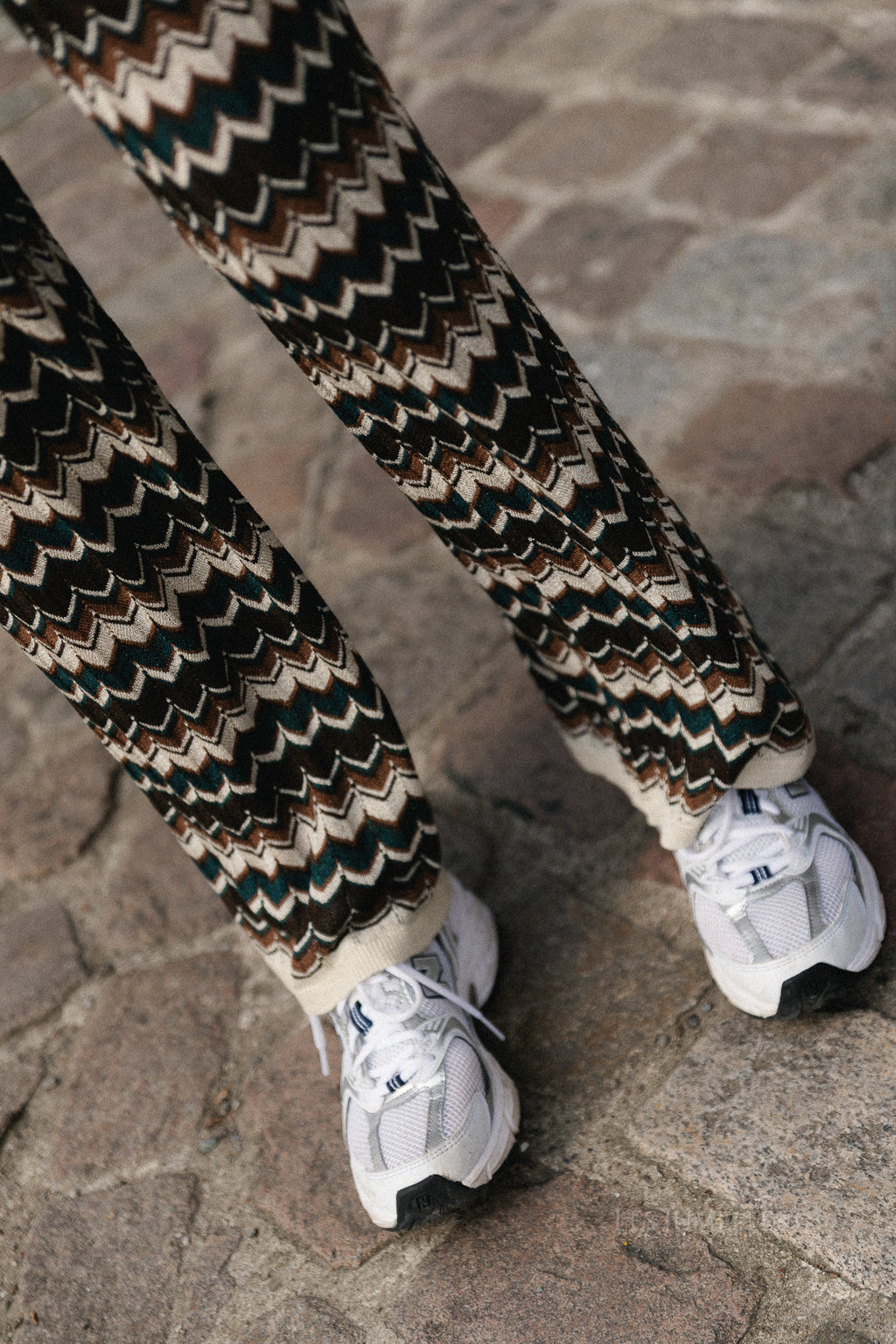 VIEmber HW glitter knit pants birch/multi
