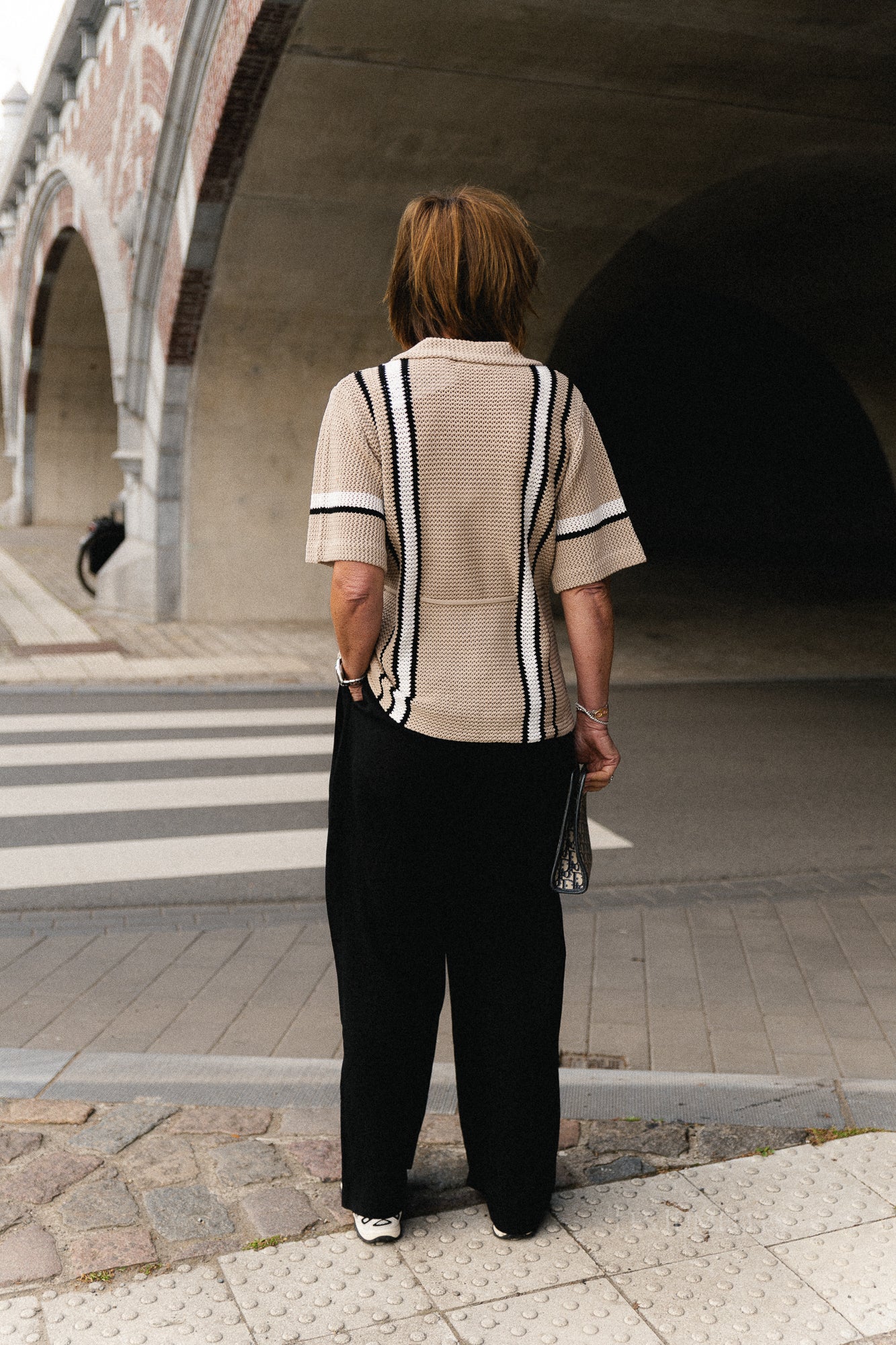 OBJViola S/S knit cardigan humus/black/cloud