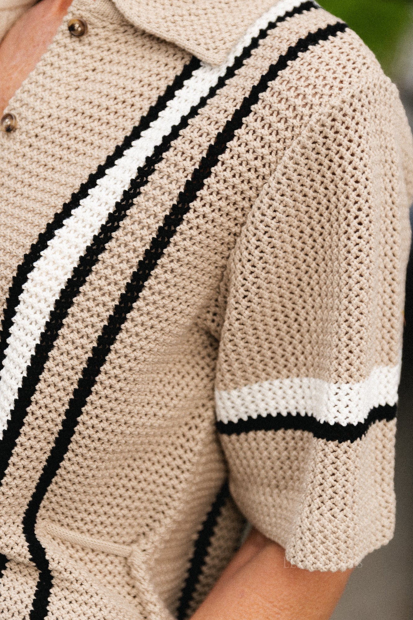 OBJViola S/S knit cardigan humus/black/cloud