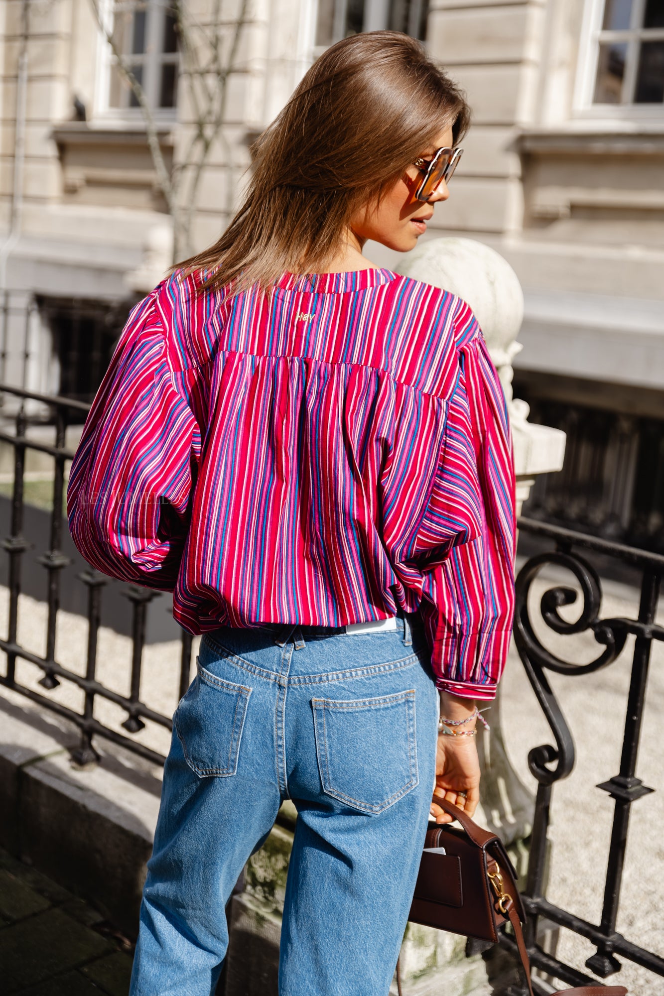 Félice LS striped blouse multicolor