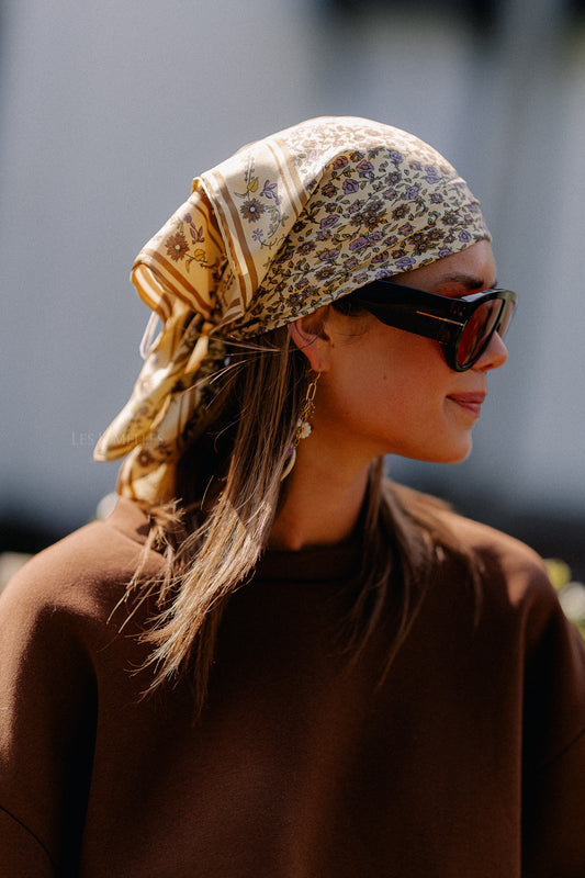 Les Jumelles Florisima Sia scarf melon yellow