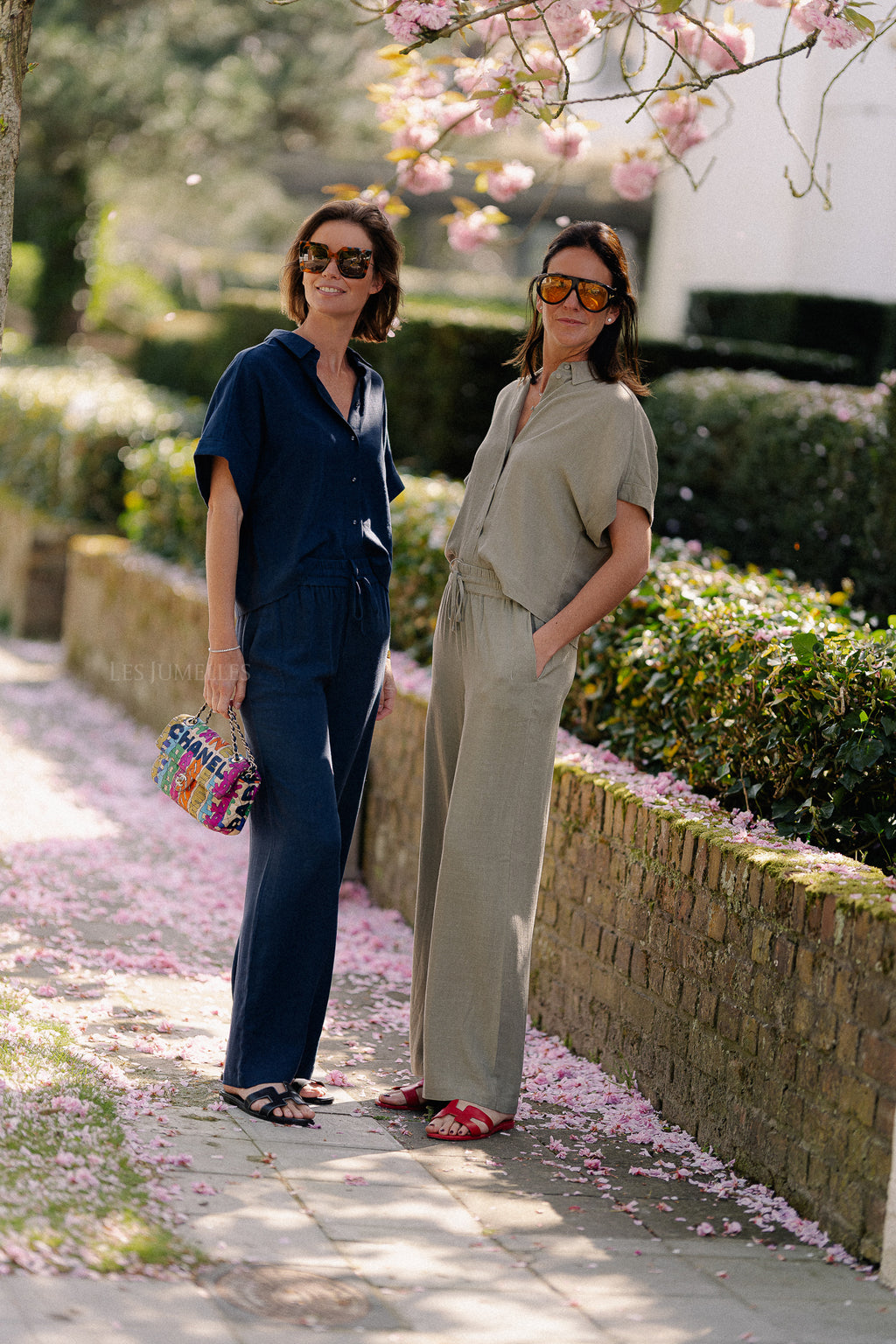 SLFViva-Gulia HW lange linnen broek donker saffier