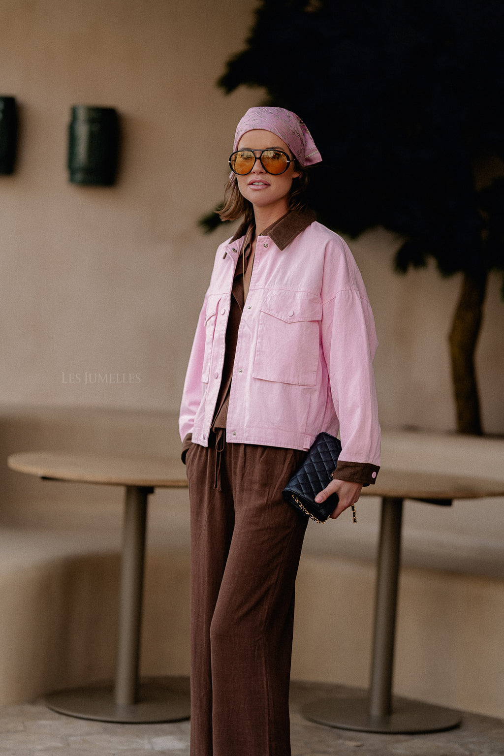 Tess trucker jacket pink