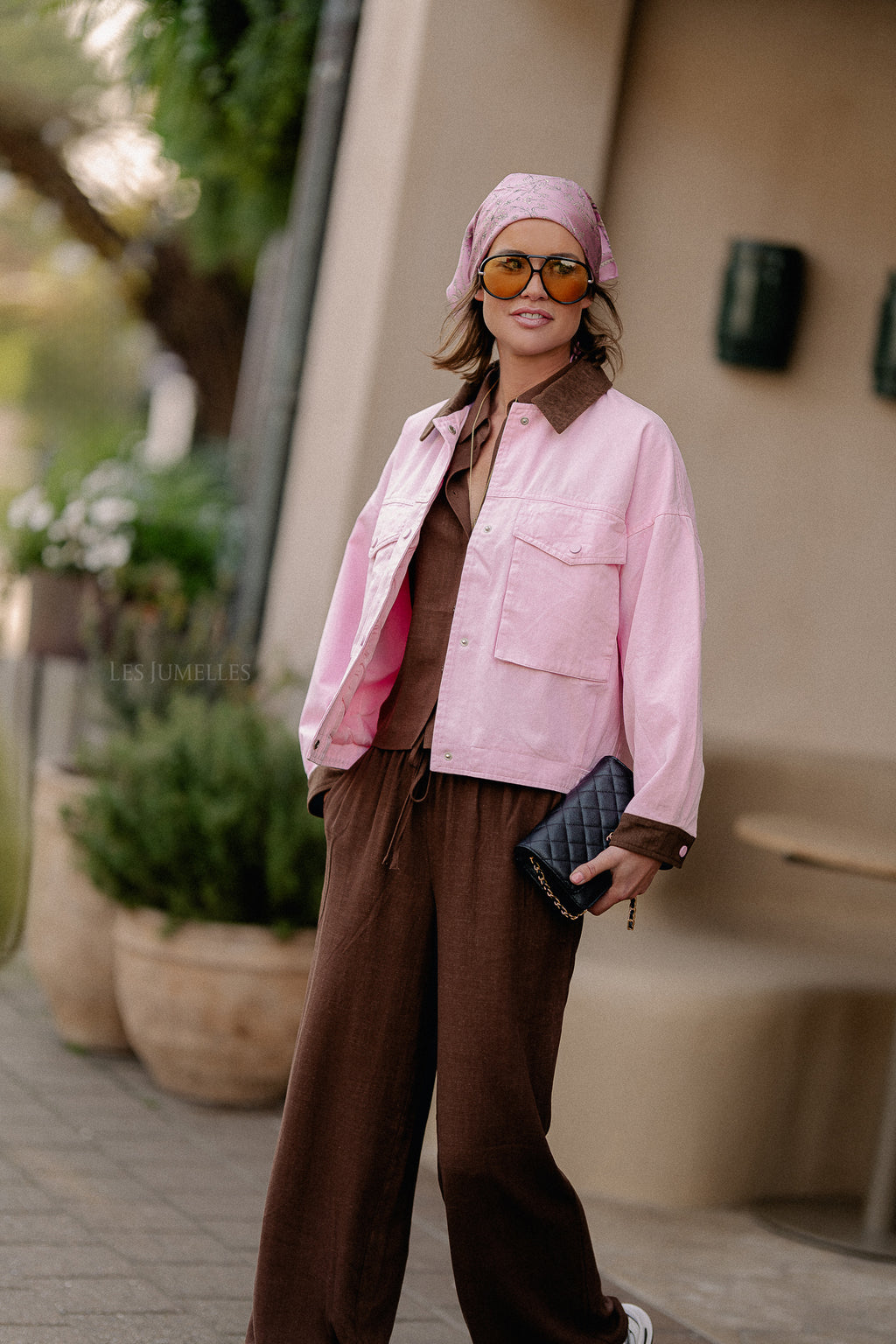 Tess trucker jacket pink