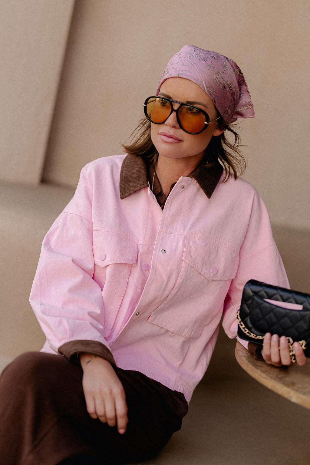 Tess trucker jacket pink