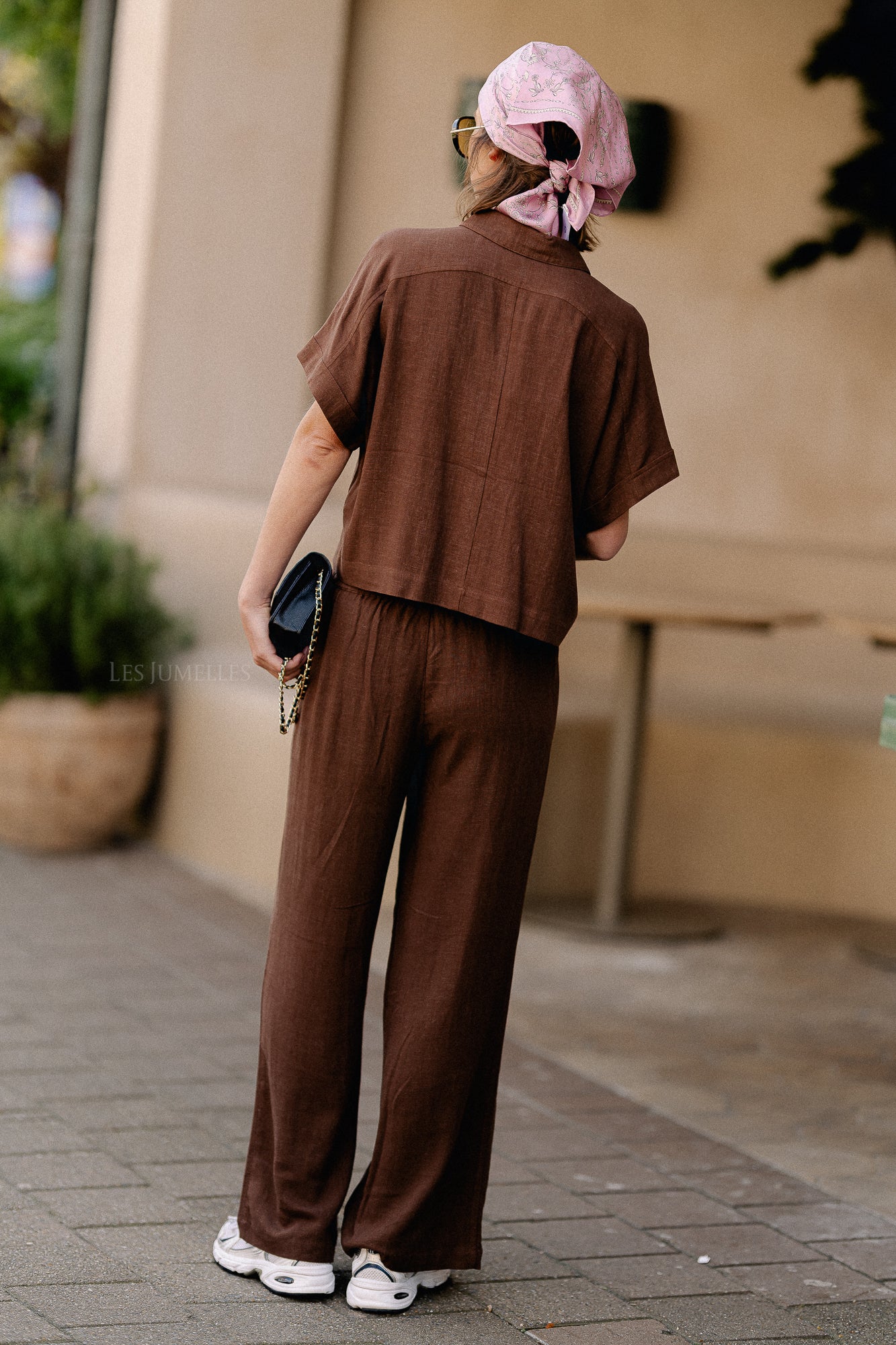 SLFViva-Gulia HW long linen pant chestnut