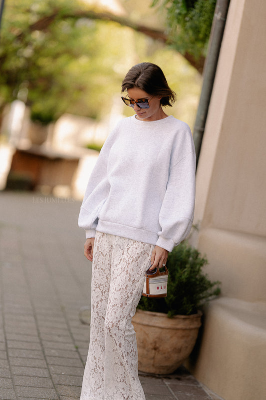 Les Jumelles Lola lace trousers ecru