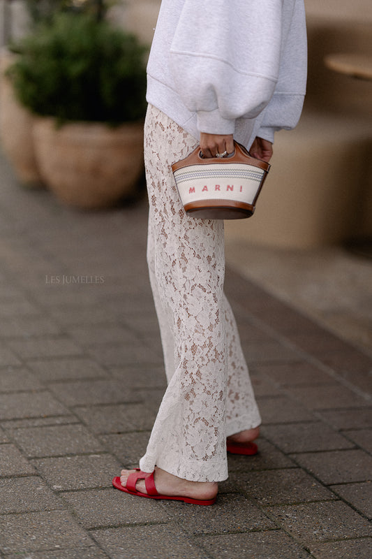 Les Jumelles Lola lace trousers ecru