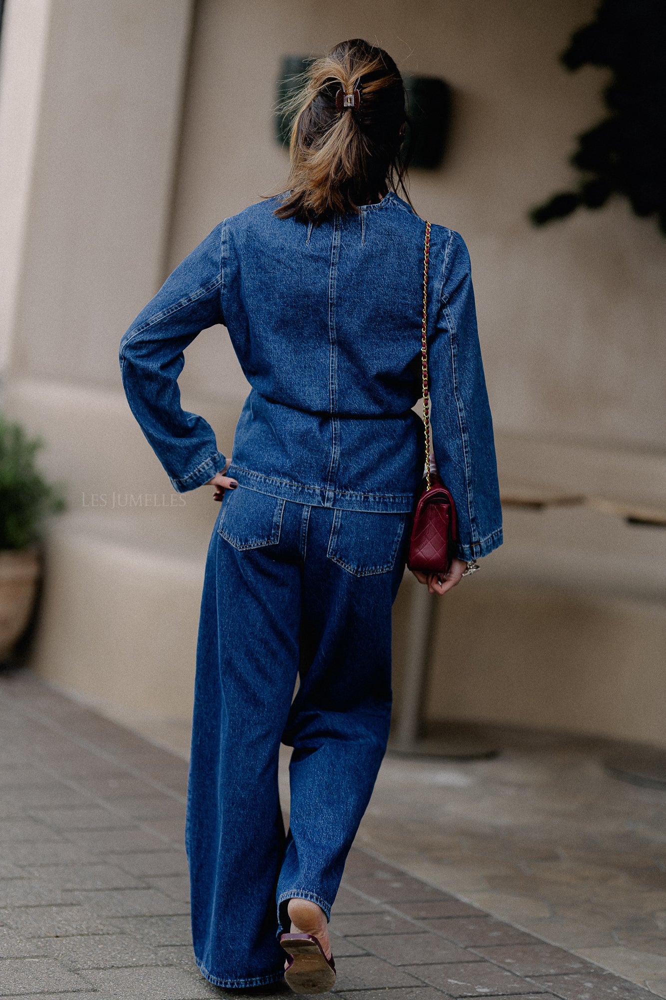 OBJMallie L/S LO blazer medium blue denim