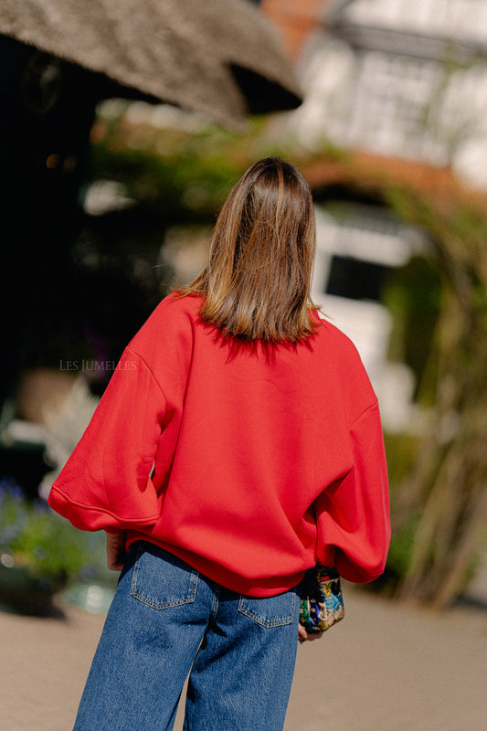 Les Jumelles Anke sweater deep red