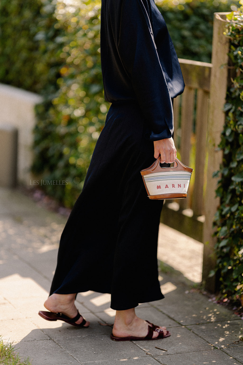 Manon satin skirt navy