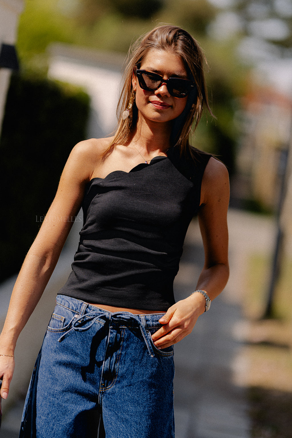YASScallop O/S top black