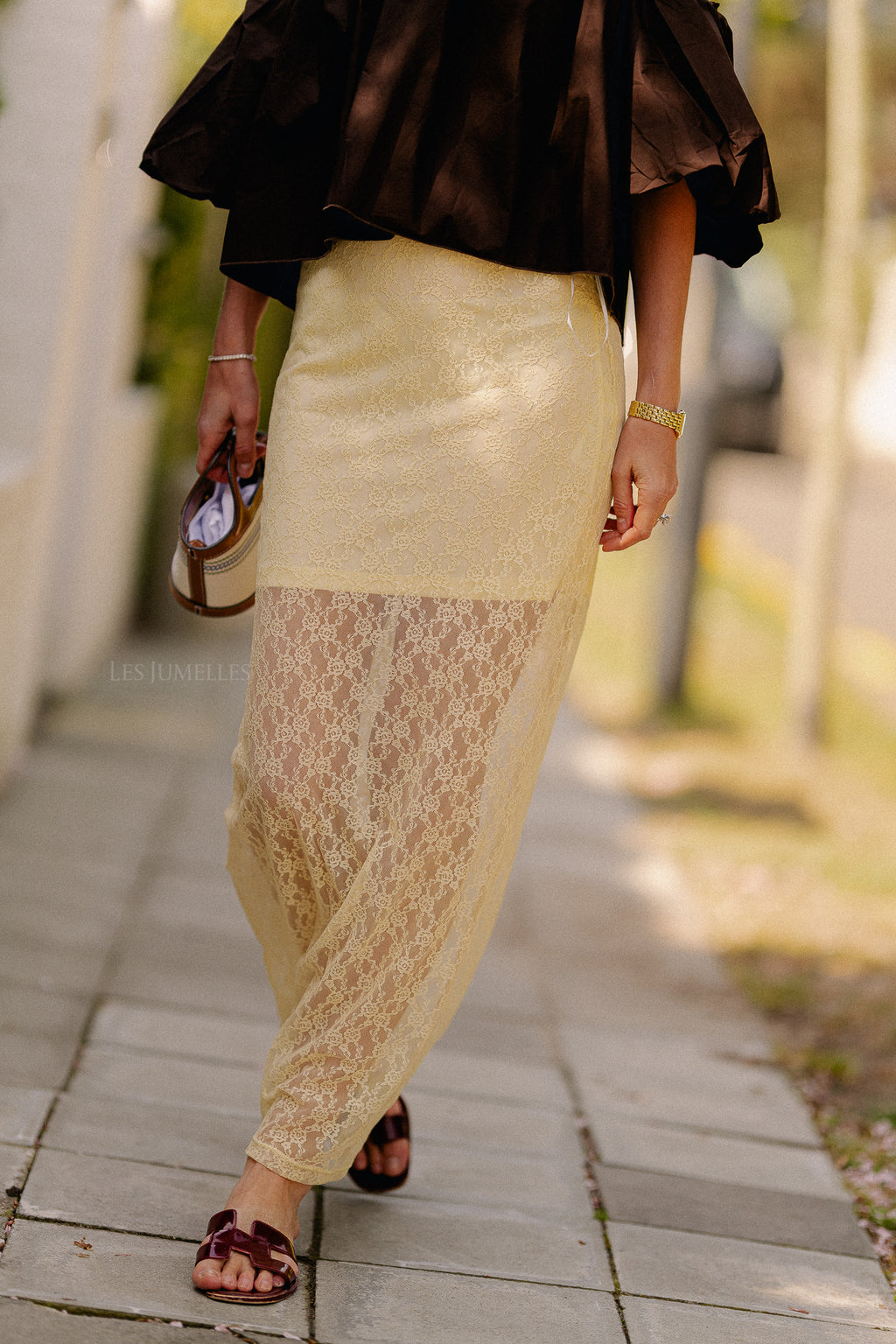 YASCura HW ankle lace skirt french vanilla