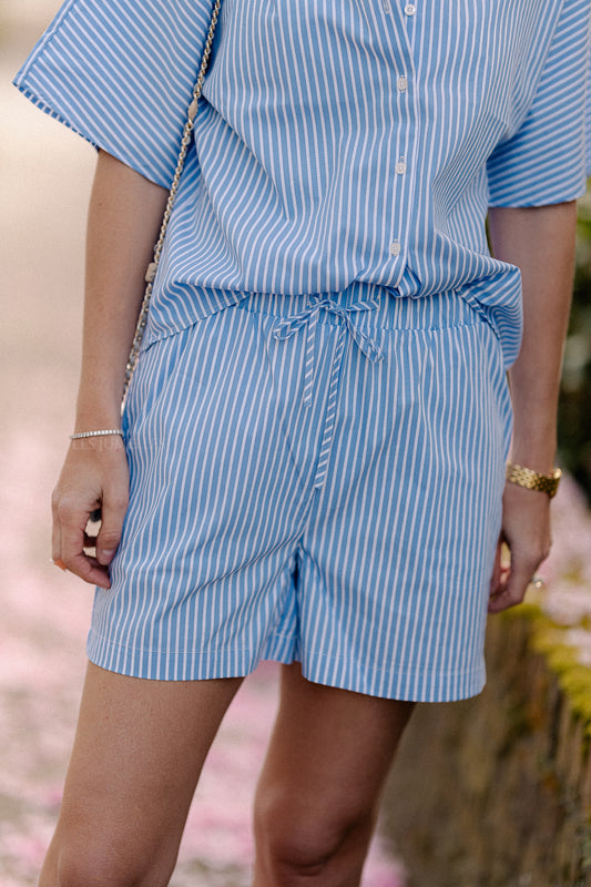 Les Jumelles OBJTutta MW shorts blue/white