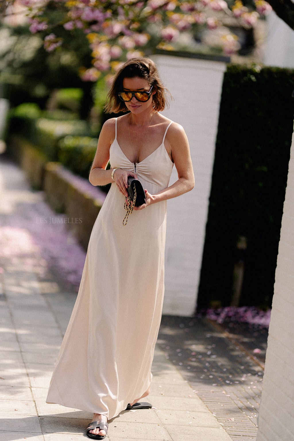 SLFLaurina U-ring ankle strap dress sandshell