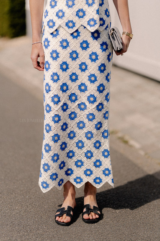 Les Jumelles YASBalis HMW crochet skirt birch/super sonic