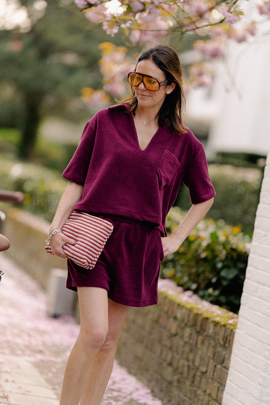 Les Jumelles Maggie shorts burgundy