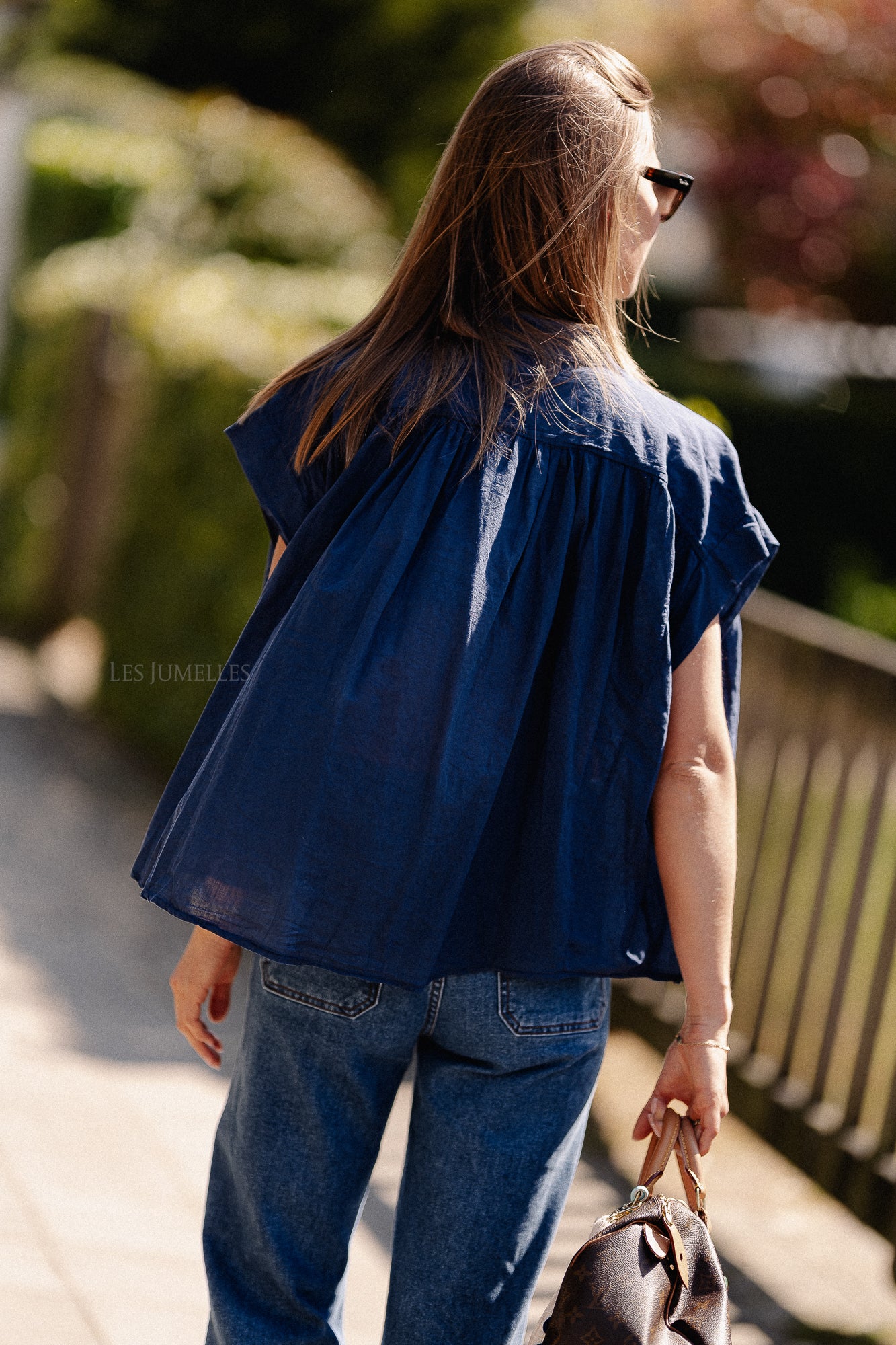 Portia blouse navy